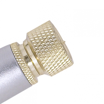 5m shiverpeaks High End SAT Cable for HDTV, gold patent, silver nylon mesh cable, triple screened