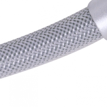 5m shiverpeaks High End SAT Cable for HDTV, gold patent, silver nylon mesh cable, triple screened