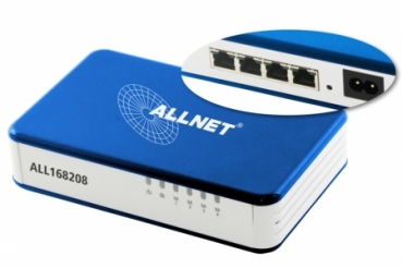 200Mbit Allnet ALL168208, 4 Port Powerline Homeplug AV Switch