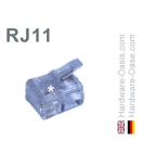 Product Info: RJ11 Plug, 6 pins, 4 contacts (gold plated)