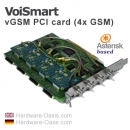 Product Info: VoiSmart vGSM PCI card (4x GSM) include 4x Antenna