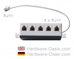 Product Info: RJ11 6P4C to 5xRJ11 6P4C