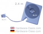 Product Info: Retractable Phone/Modem Cord RJ11 2.4m